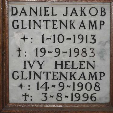 GLINTENKAMP Daniel Jakob 1913-1983 &amp; Ivy Helen 1908-1996