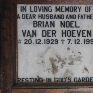 HOEVEN Brian Noel, van der 1929-1991