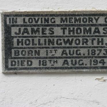 HOLLINGWORTH James Thomas 1873-1944