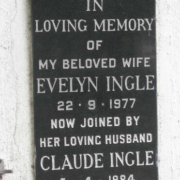 INGLE Claude -1984 &amp; Evelyn -1977