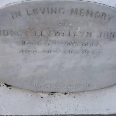 JONES Sidney Llewellyn 1882-1943