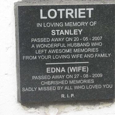 LOTRIET Stanley -2007 &amp; Edna -2009