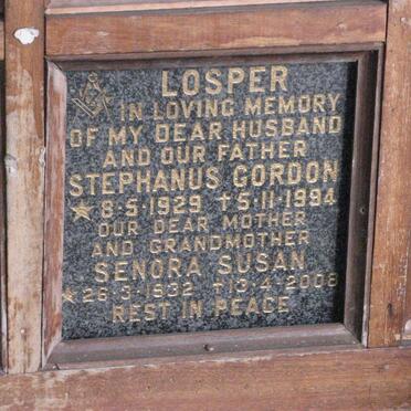 LOSPER Stephanus Gordon 1929-1994 &amp; Senora Susan 1932-2008