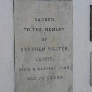 LEWIS Stephen Walter -1942