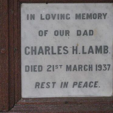 LAMB Charles H. -1937