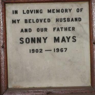 MAYS Sonny 1902-1967