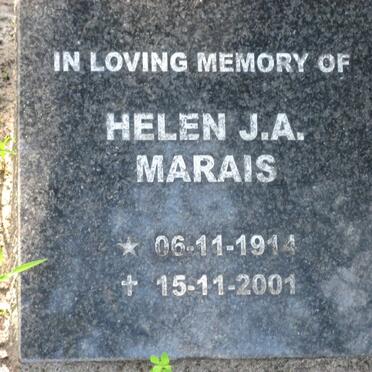MARAIS Helen J.A. 1914-2001