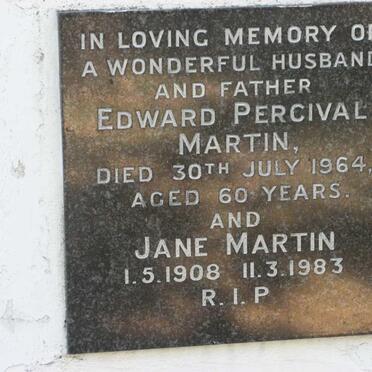 MARTIN Edward Percival -1964 &amp; Jane 1908-1983