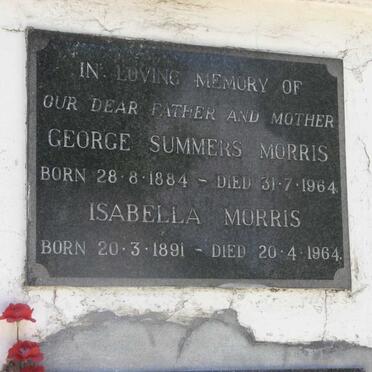 MORRIS George Summers 1884-1964 &amp; Isabella 1891-1964