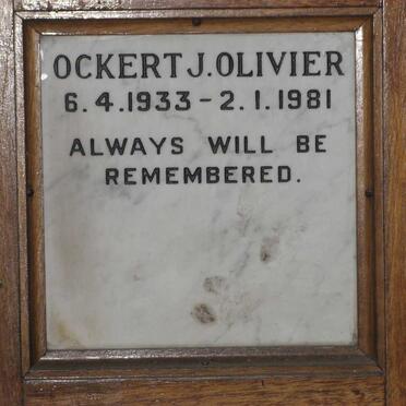 OLIVIER Ockert J. 1933-1981
