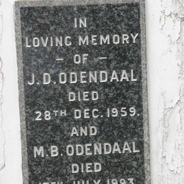 ODENDAAL J.D. -1959 &amp; M.B. -1993