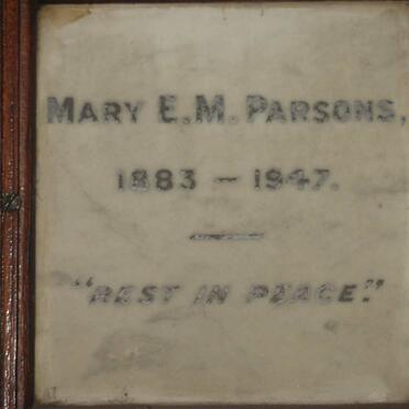 PARSONS Mary E.M. 1883-1947