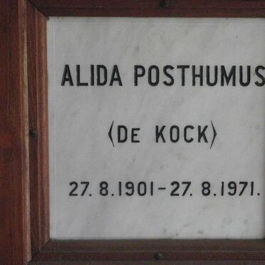 POSTHUMUS Alida nee DE KOCK 1901-1971