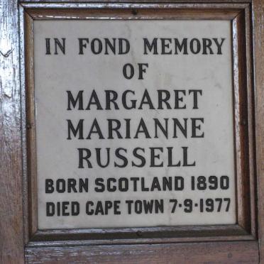 RUSSELL Margaret Marianne 1890-1977