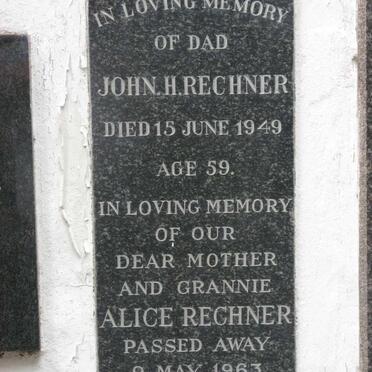 RECHNER John H. -1949 &amp; Alice -1963