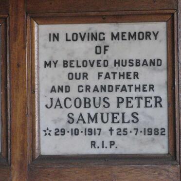 SAMUELS Jacobus Peter 1917-1982