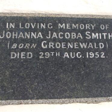 SMITH Johanna Jacoba nee GROENEWALD -1952