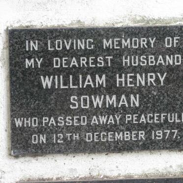 SOWMAN William Henry -1977