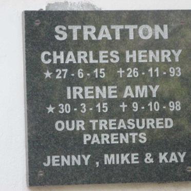 STRATTON Charles Henry 1915-1993 &amp; Irene Amy 1915-1998