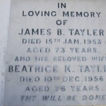 TAYLER James B. -1953 &amp; Beatrice K. -1956