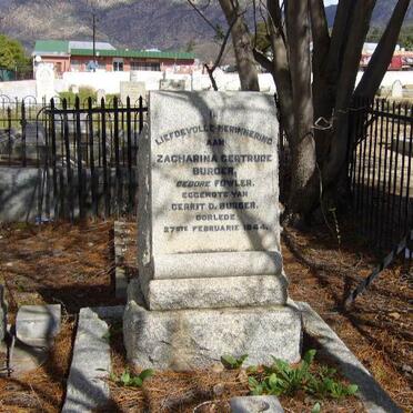 BURGER Zacharina Gertrude nee FOWLER  -1944