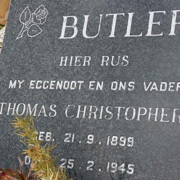 BUTLER Thomas Christopher 1899-1945