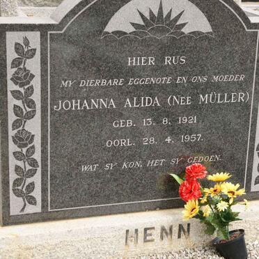HENN Johanna Alida nee MüLLER 1921-1957