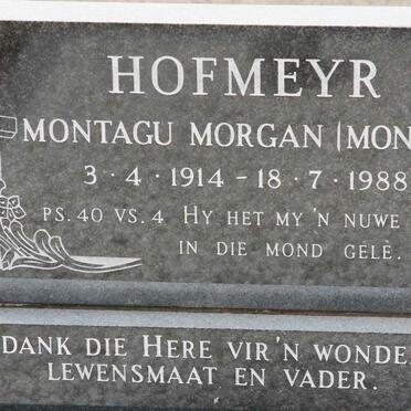 HOFMEYR Montagu Morgan 1914-1988