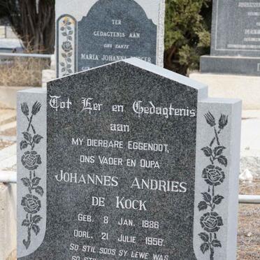 KOCK Johannes Andries, de 1886-1958