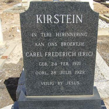 KIRSTEIN Carel Frederich 1921-1929