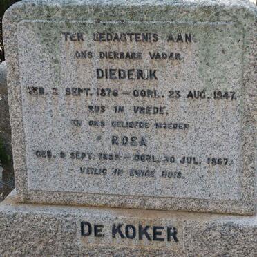 KOKER Diederik, de 1876-1947 &amp; Rosa 1885-1967