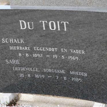 TOIT Schalk, du 1892-1969 &amp; Sarie 1899-1985