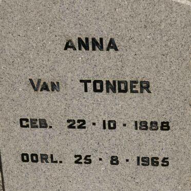 TONDER Anna, van 1888-1965