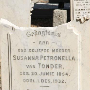 TONDER Susanna Petronella, van 1854-1932