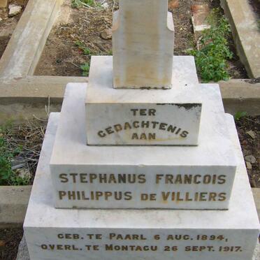 VILLIERS Stephanus Francois Philippus, de 1894-1917
