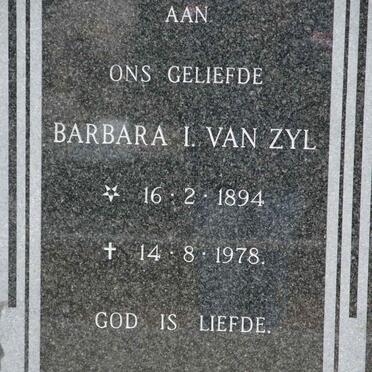 ZYL Barbara I., van 1894-1978