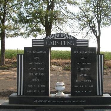 CARSTENS Christiaan Rudolf 1895-1973 &amp; Christina Maria THERON 1899-1981