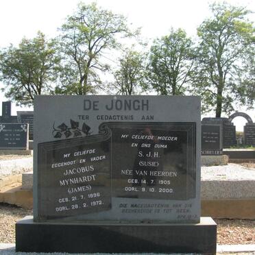 JONGH Jacobus Mynhardt, de 1896-1972 &amp; S.J.H. VAN HEERDEN 1905-2000