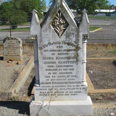 CARSTENS Jacobus Everhardus -1951 &amp; Maria Magdalena Jacoba LIEBENBERG -1937
