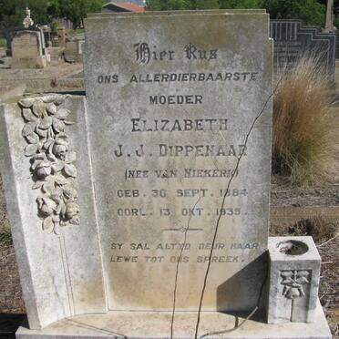 DIPPENAAR Elizabeth J.J. nee VAN NIEKERK 1884-1935