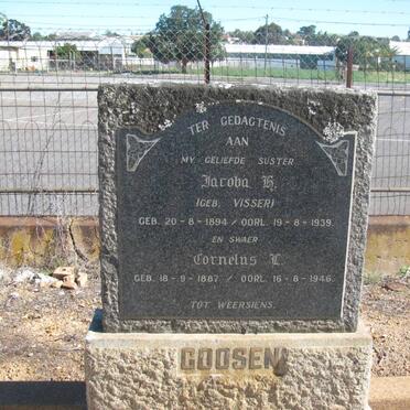 GOOSEN Cornelus L.1887-1946 &amp; Jacoba H. VISSER 1894-1939