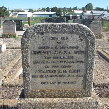 GOEDE Johannes J., de 1870-1953 &amp; Huibrecht A.G.P. VAN NIEKERK 1878-1948