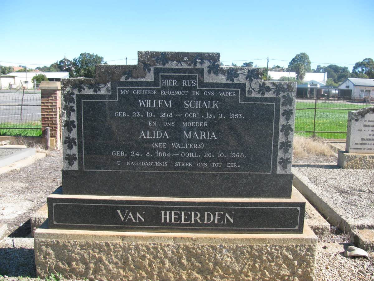 HEERDEN Willem Schalk, van 1878-1953 &amp; Alida Maria WALTERS 1884-1968
