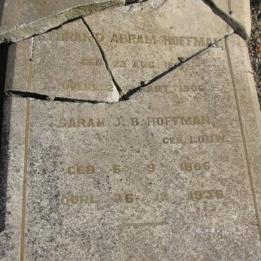 HOFFMAN Sybrand Abraham 1858-1907 &amp; Sarah J.B. LOUW 1866-1936