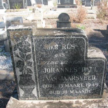 JAARSVELD Johannes Paul, van -1949