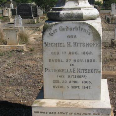 KITSHOFF Michiel H. 1862-1926 &amp; Petronella E. KITSHOFF 1865-1947