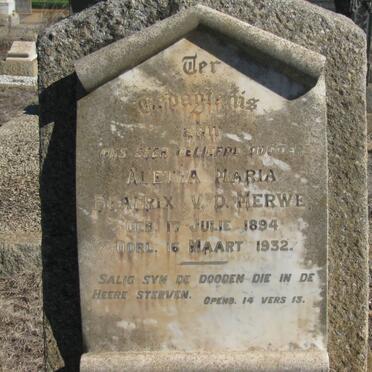 MERWE Aletta Maria Beatrix, v.d. 1894-1932