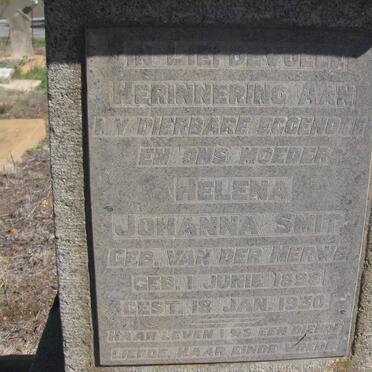 SMIT Helena Johanna nee van der MERWE 1898-1930