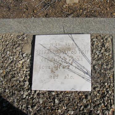 TOIT Stefanus P.J., du 1934-1935