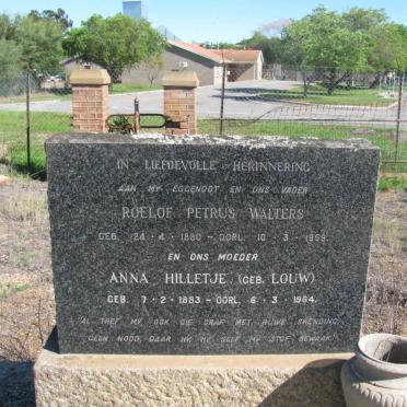 WALTERS Roelof Petrus 1880-1959 &amp; Anna Hilletje LOUW 1883-1964